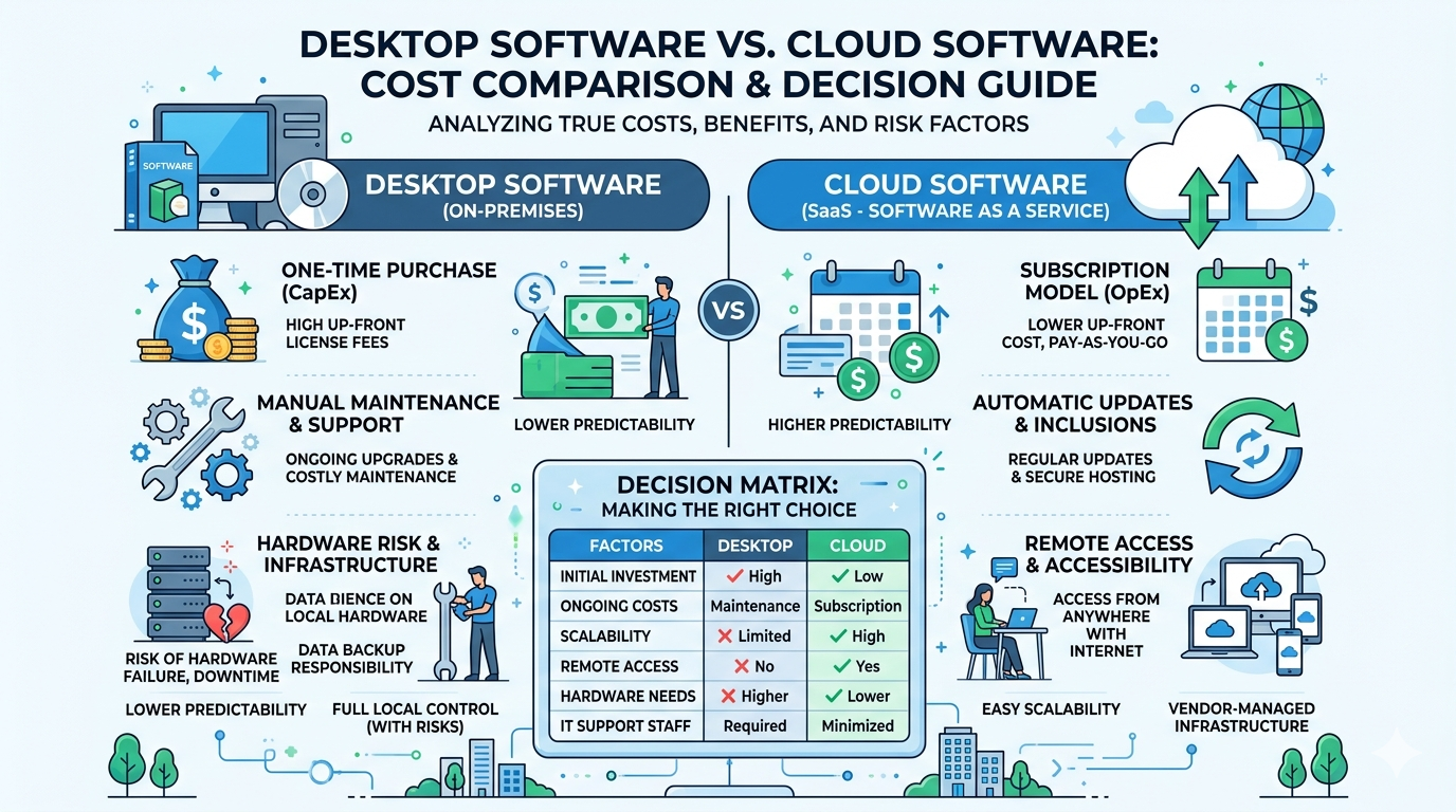 Cost Comparison Chart (Desktop vs Cloud)