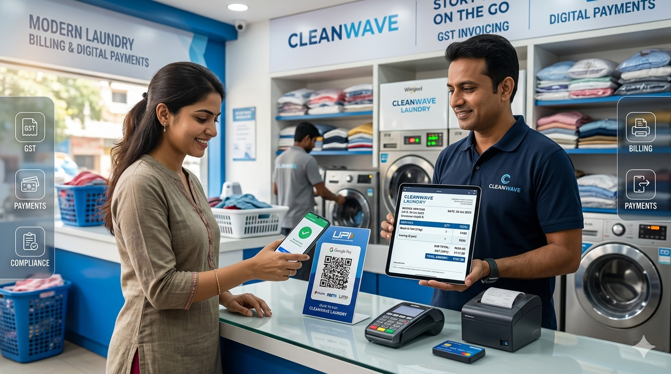 Digital Payments & GST Billing for Laundry Shops: Complete Guide
