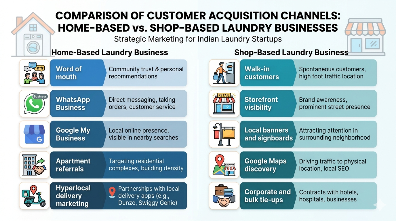 Customer Acquisition Channels Comparison Chart