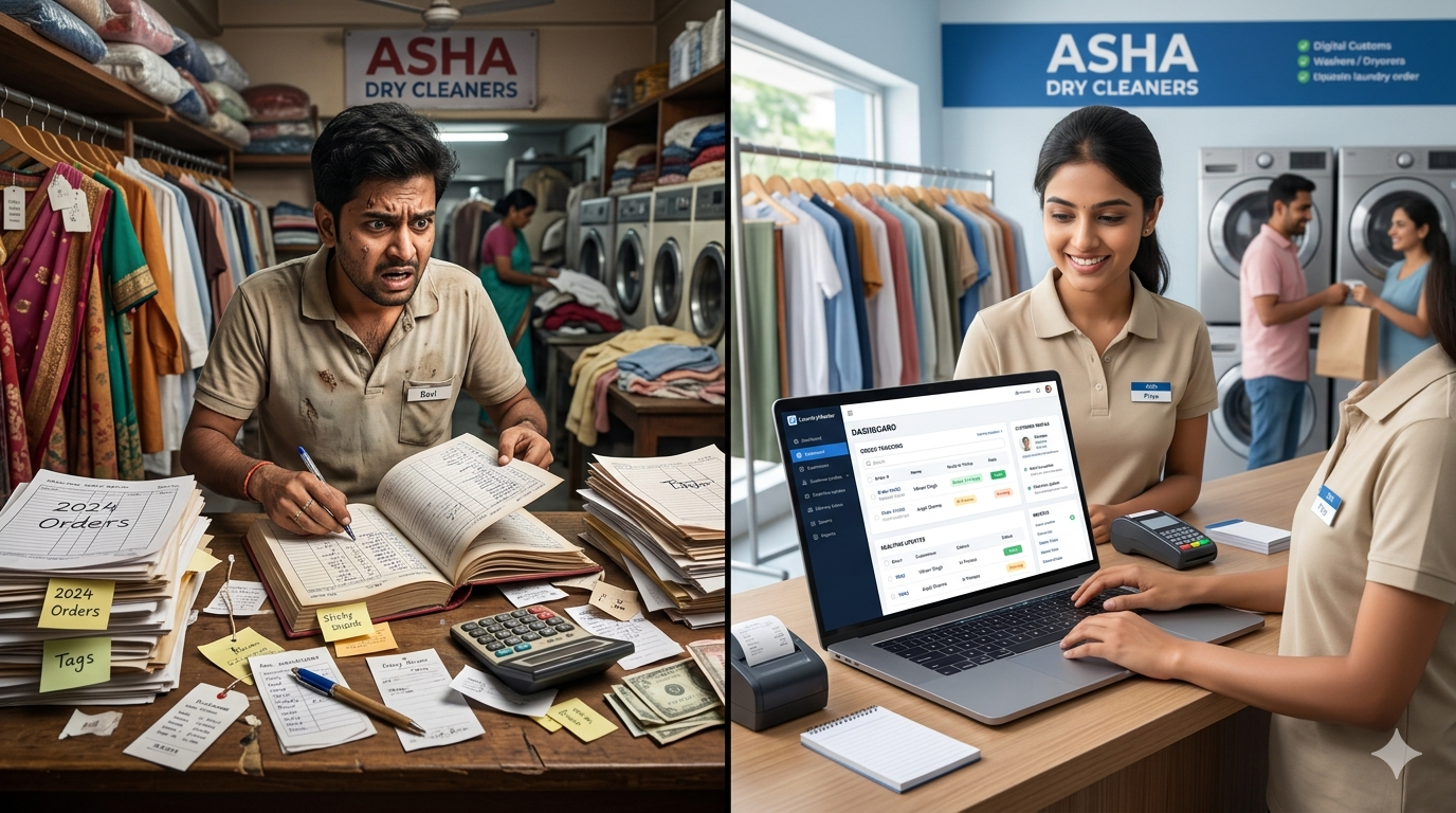Manual Register vs Digital Order Tracking Dashboard