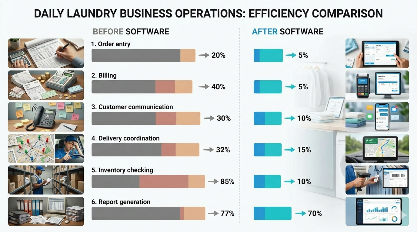 Before-and-After Time Spent on Daily Tasks Chart