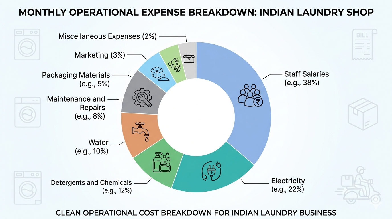 Monthly Operational Expense Breakdown Pie Chart