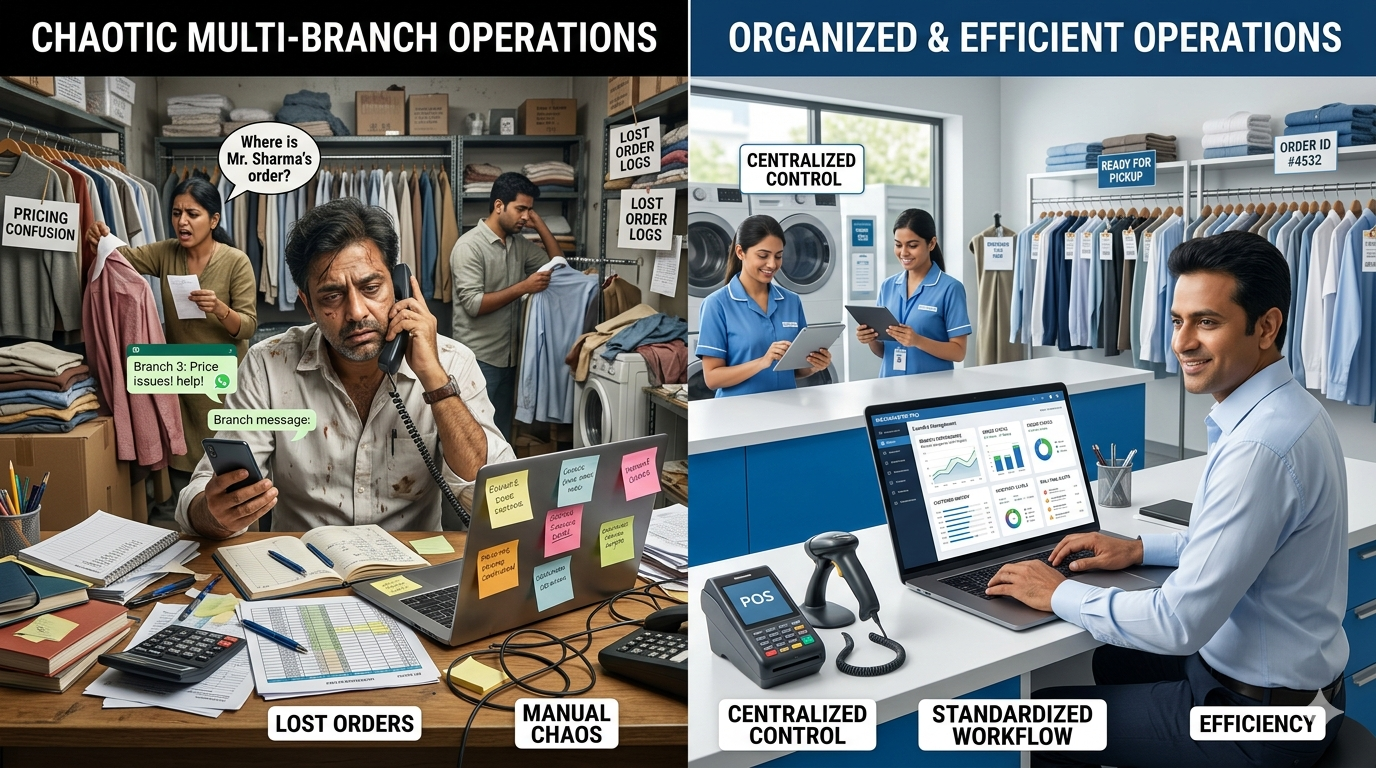 Chaotic vs Organized Multi-Branch Operations