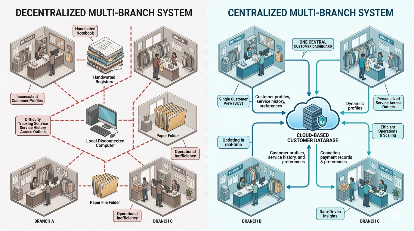 Centralized vs Decentralized Customer Data Flow