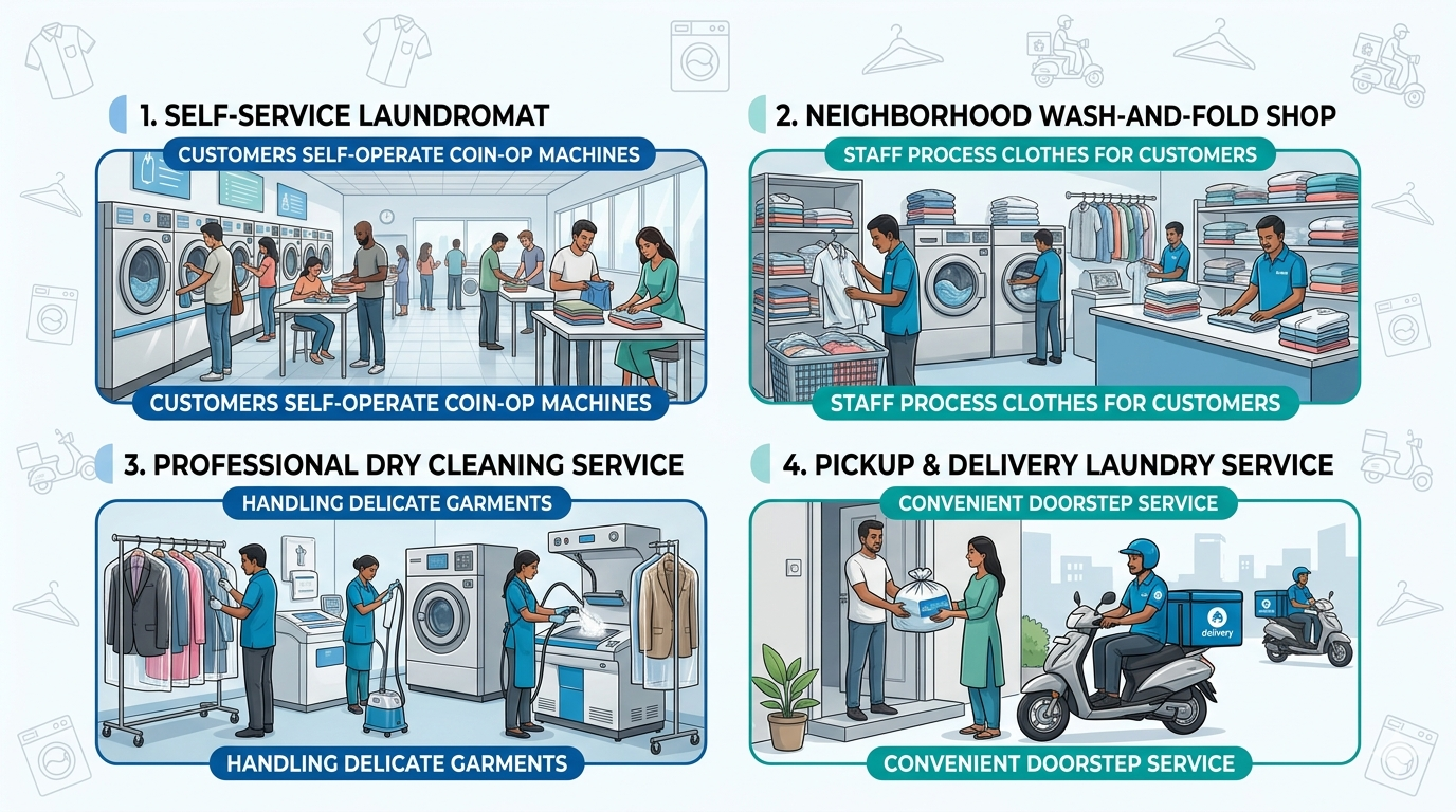 Laundry Business Models Infographic