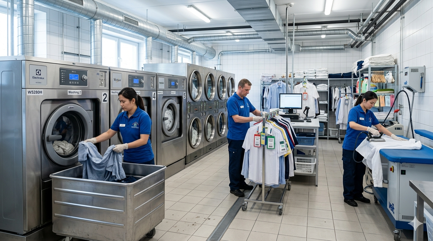 Commercial Laundry Equipment Setup