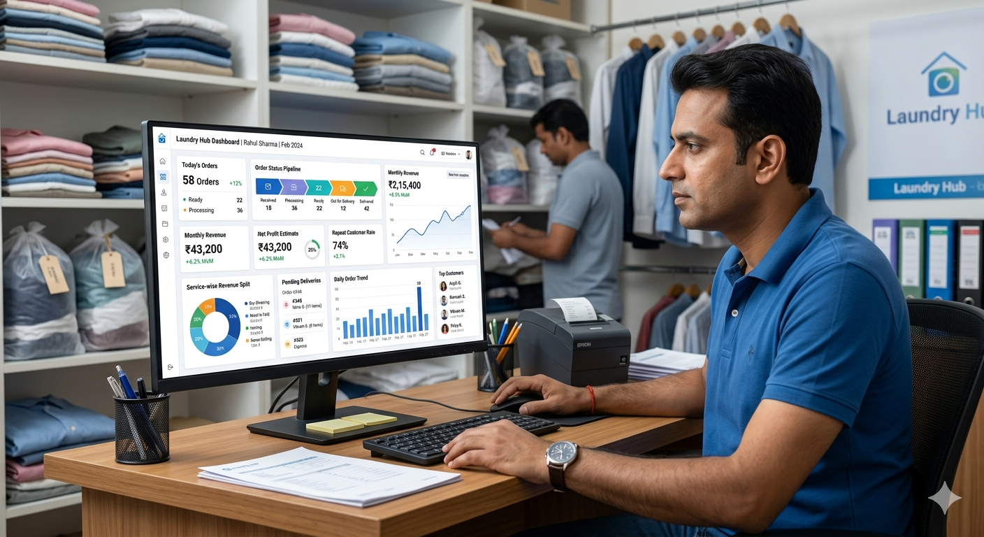 Dashboard Showing Order Tracking and Revenue Analytics