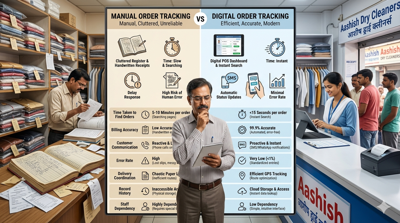 Manual Order Tracking vs Digital Order Tracking Comparison