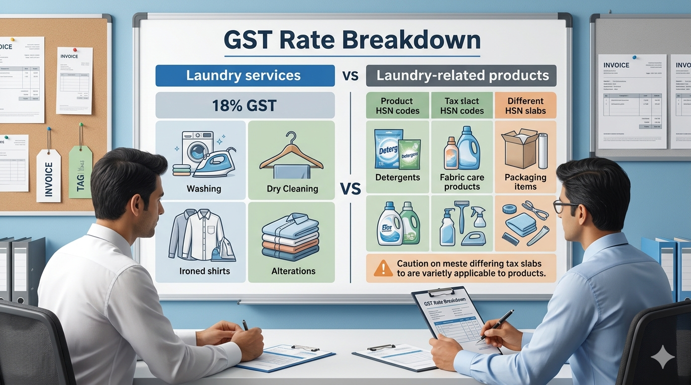 GST Rate Breakdown for Laundry Services vs Products