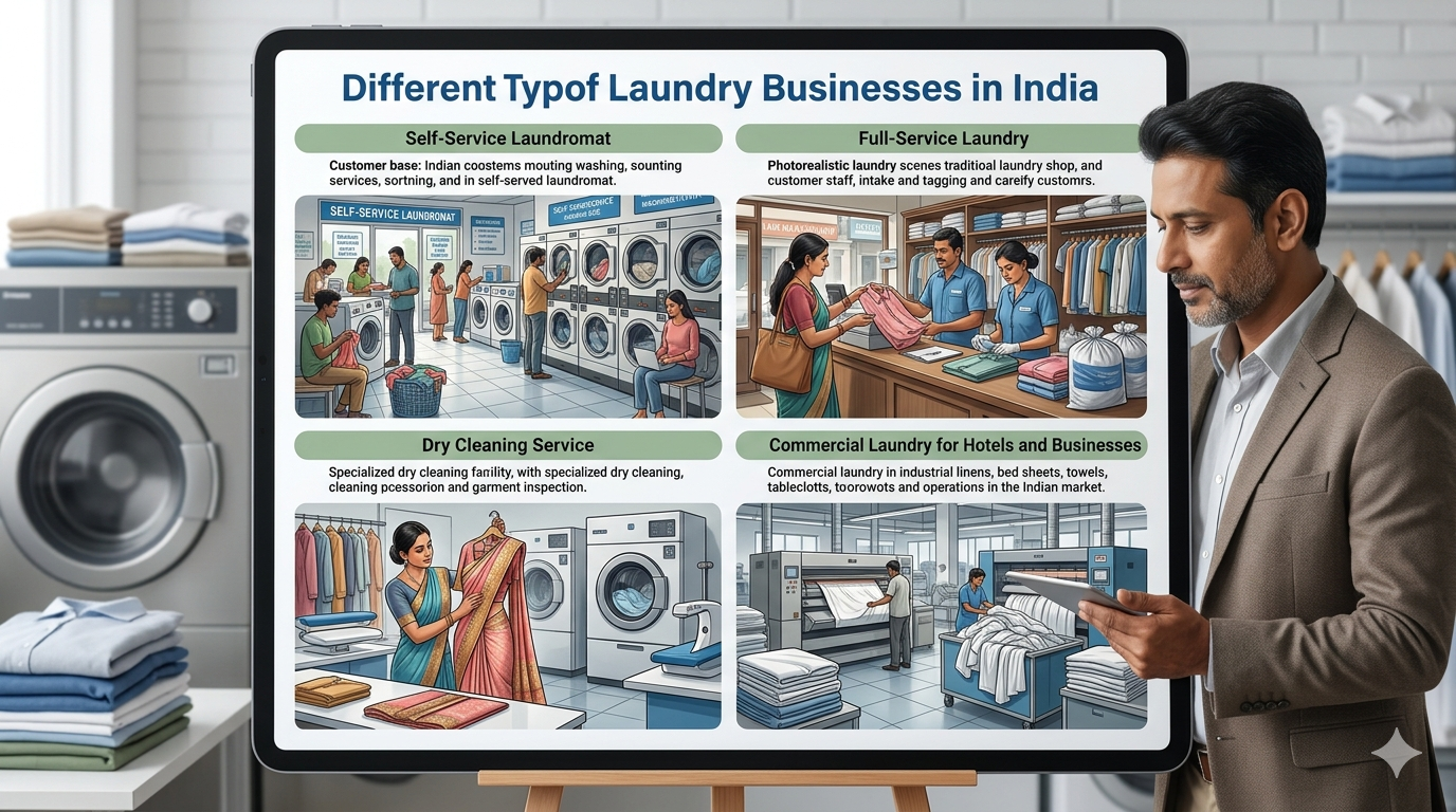 Laundry Business Types in India Infographic