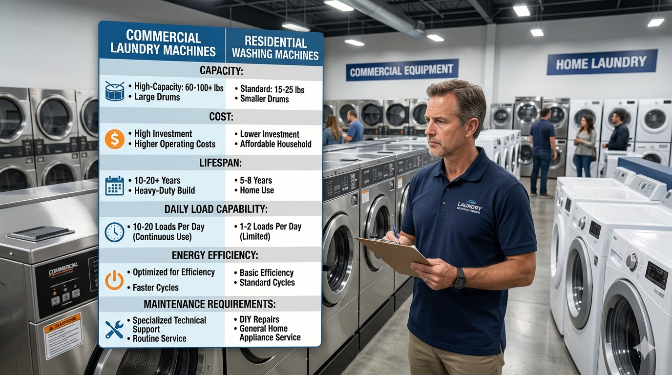 Commercial vs Residential Laundry Machines