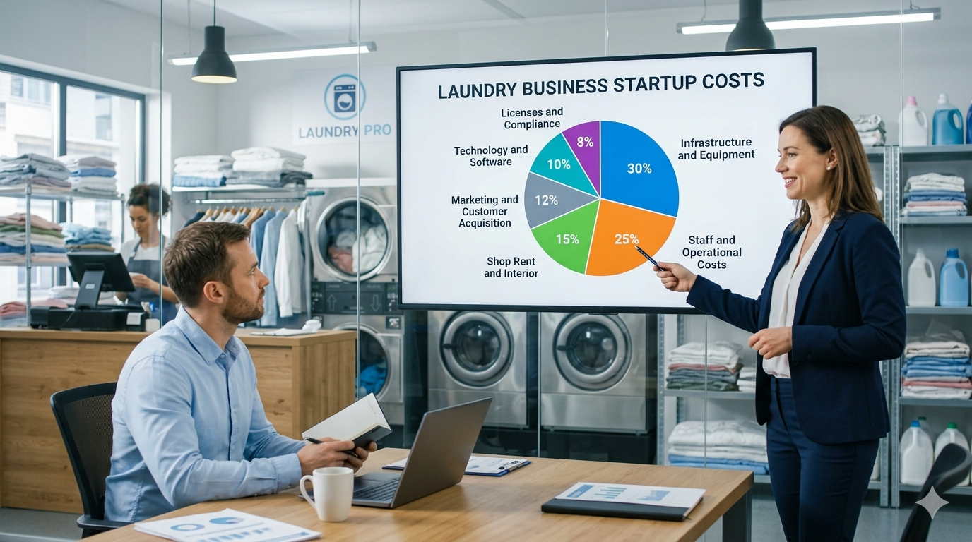 Laundry Shop Cost Breakdown Pie Chart