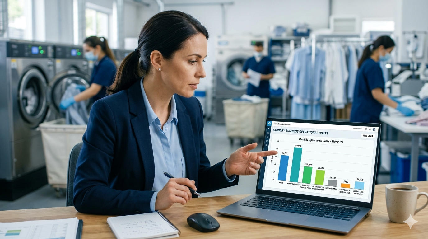 Monthly Operational Cost Breakdown Bar Graph