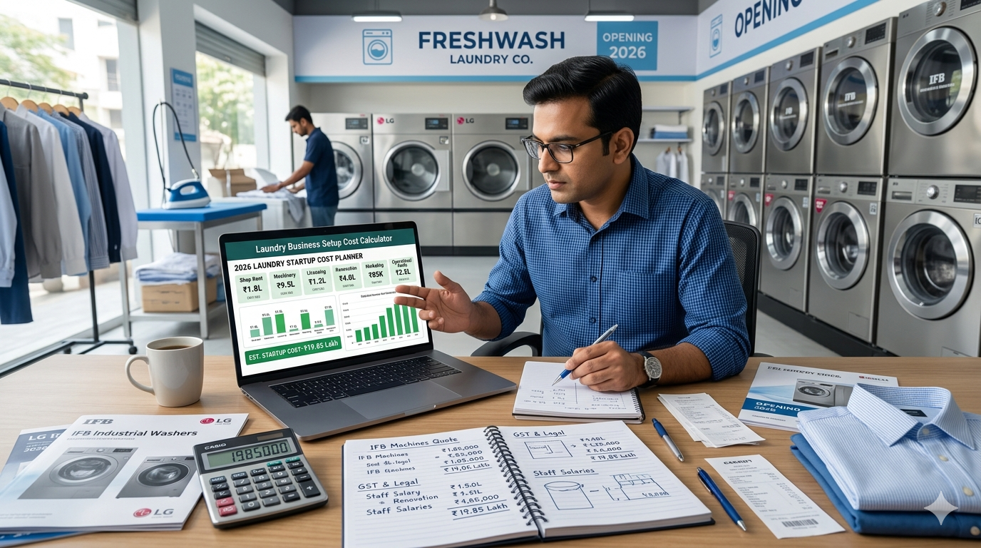 Laundry Shop Setup Cost Calculator: Complete Budget Guide 2026