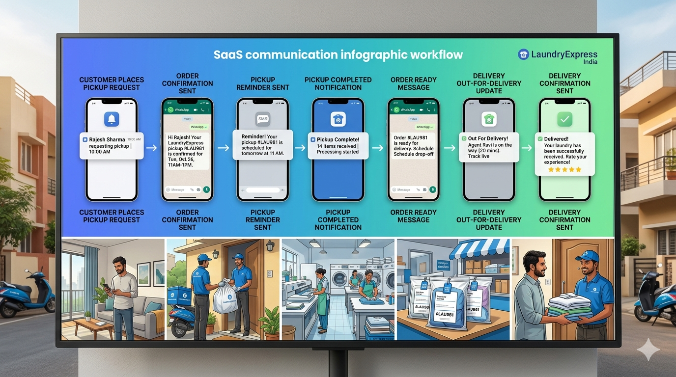 Customer Communication Flow from Order to Delivery