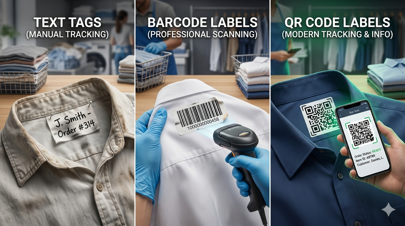 Text Tags vs Barcode vs QR Code Labels