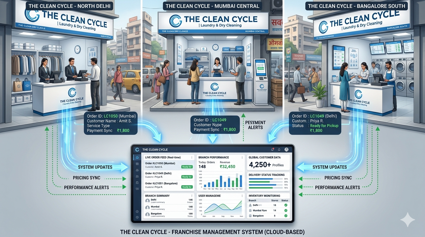 Multi-Location Order Flow into Central Management System