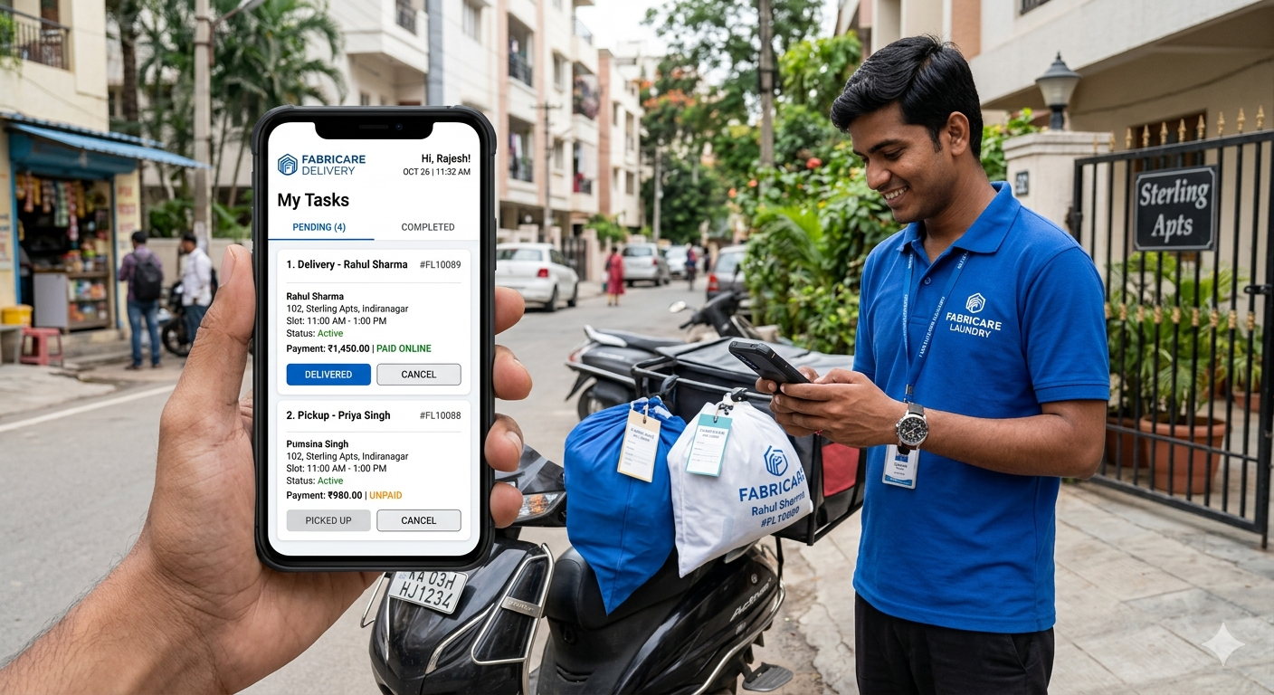 Delivery App Interface for Staff