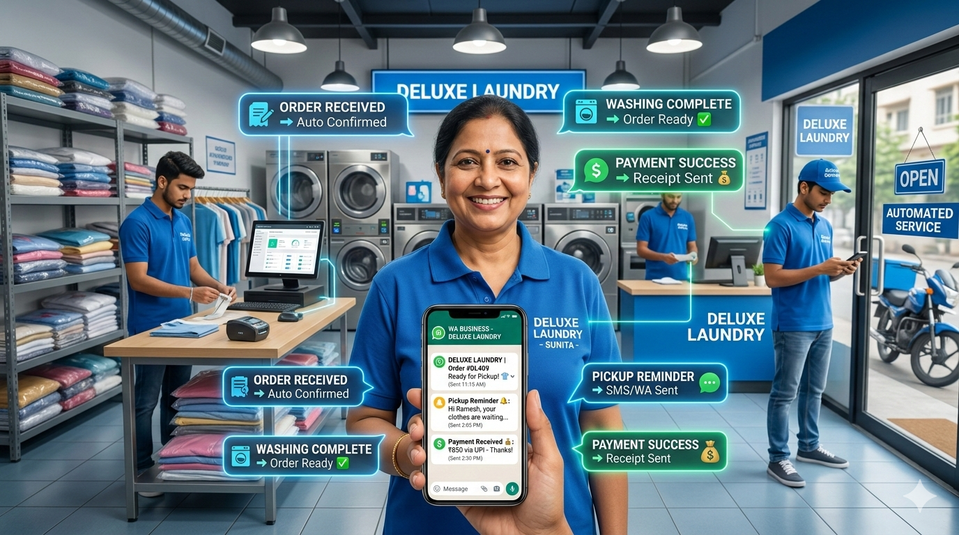 WhatsApp & SMS Automation for Laundry Business: Complete Guide 2026